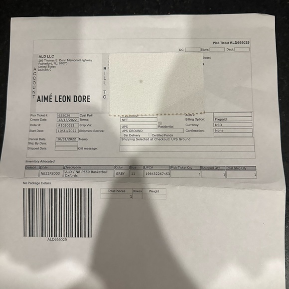 Aime León Dore X New Balance 550 - Size 11 (NWT) - Picture 8 of 8